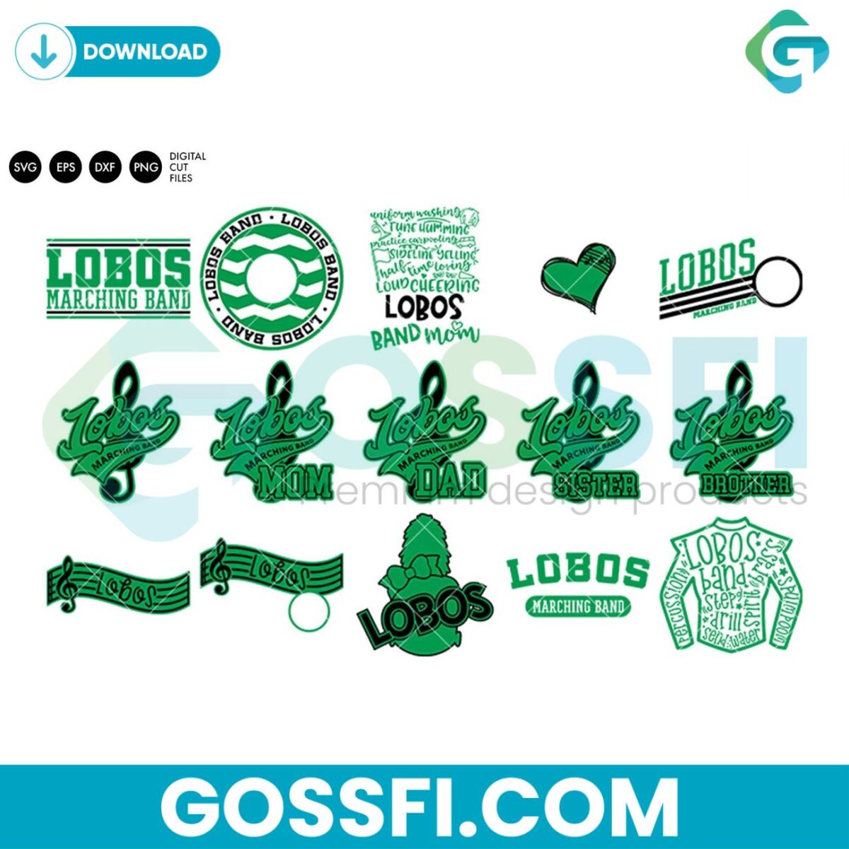 lobos-marching-band-bundle-svg-digital-download