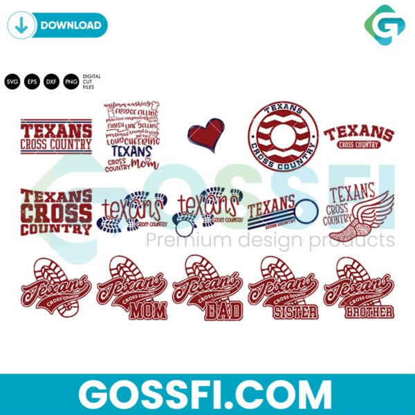 texans-cross-country-bundle-svg-digital-download