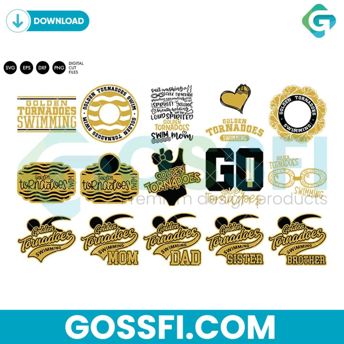 golden-tornadoes-swim-team-bundle-svg-digital-download