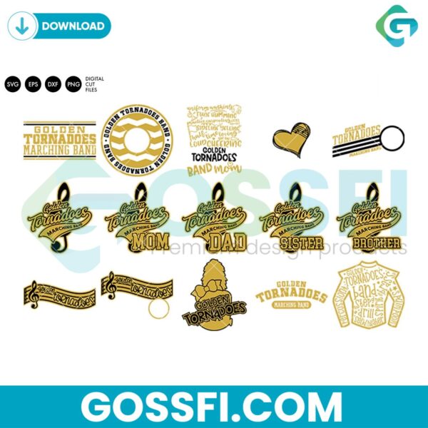 golden-tornadoes-marching-band-bundle-svg-digital-download