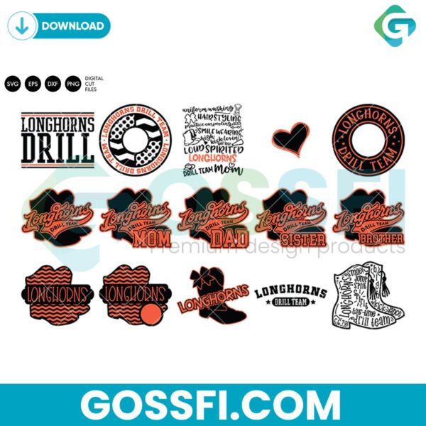 longhorns-drill-team-bundle-svg-digital-download