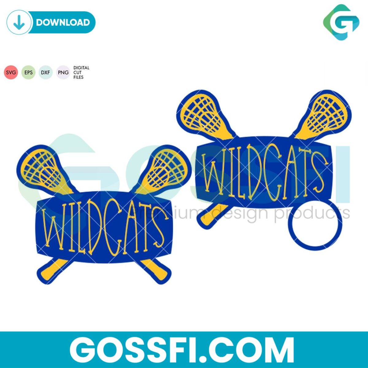 wildcats-lacrosse-frames-svg-digital-download