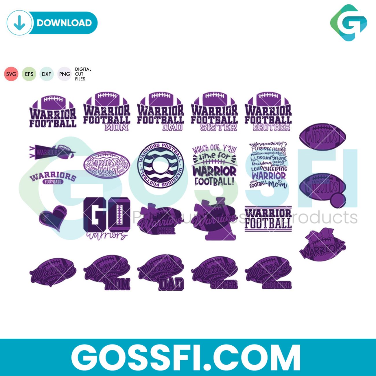 warriors-football-bundle-svg-digital-download