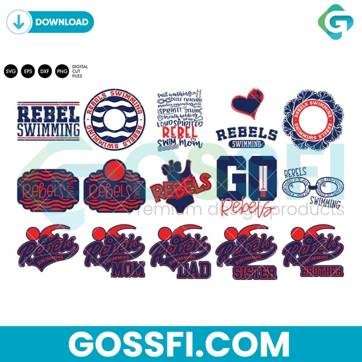 rebels-swim-bundle-svg-digital-download