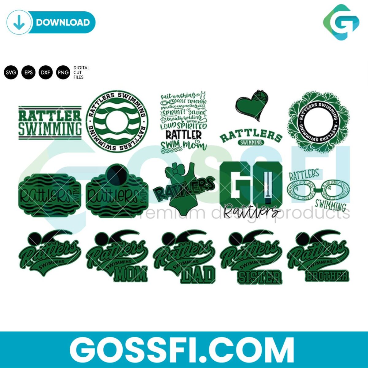 rattlers-swim-bundle-svg-digital-download