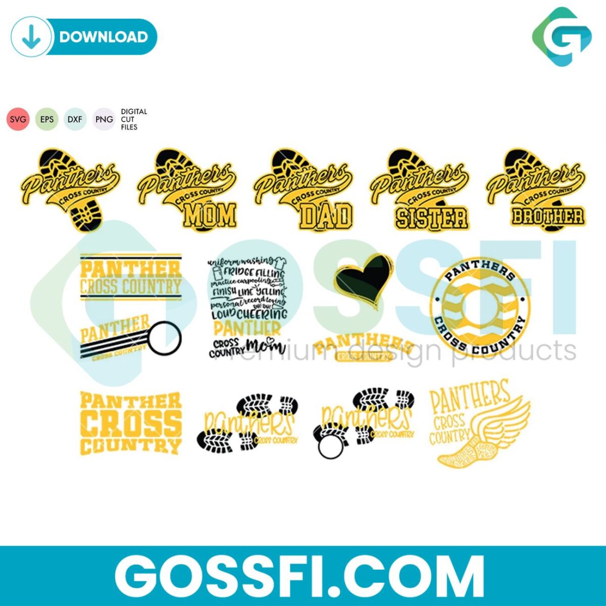 panthers-cross-country-bundle-svg-digital-download