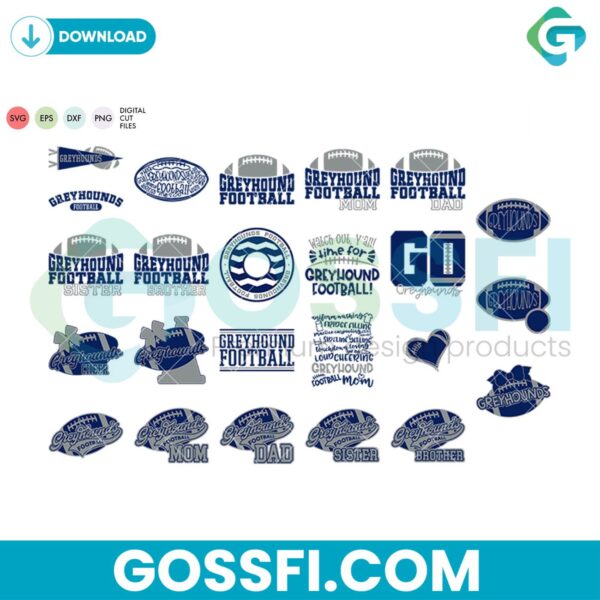 greyhounds-football-bundle-svg-digital-download