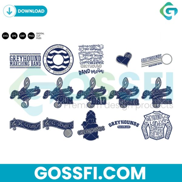 greyhounds-band-bundle-svg-digital-download