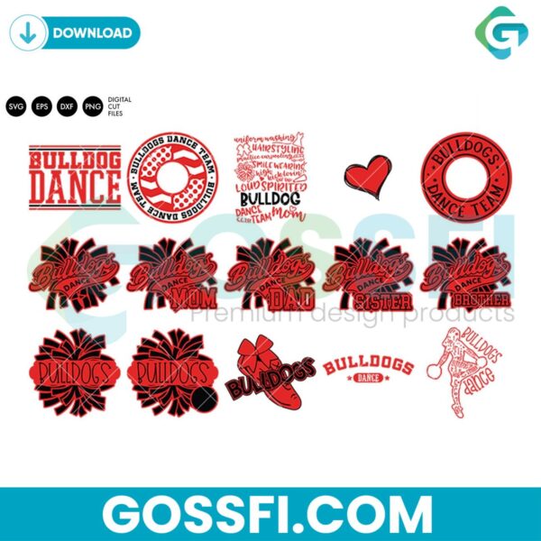 bulldogs-dance-team-bundle-svg-digital-download