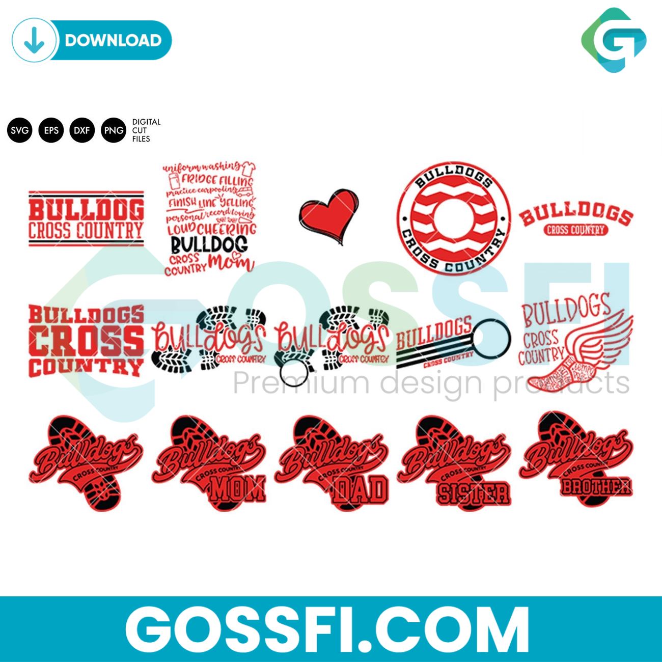 bulldogs-cross-country-bundle-svg-digital-download