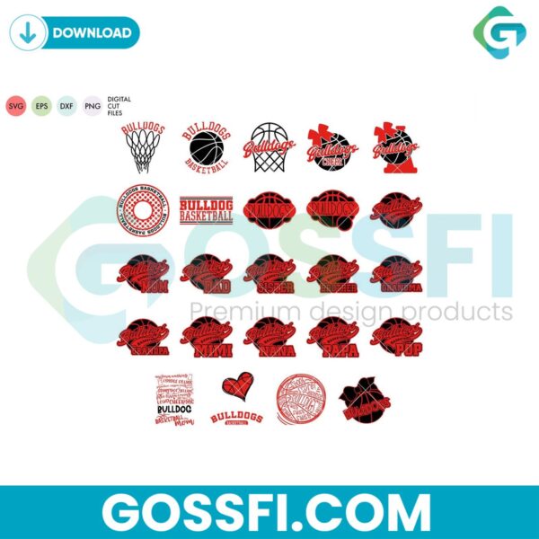 bulldogs-basketball-bundle-svg-digital-download