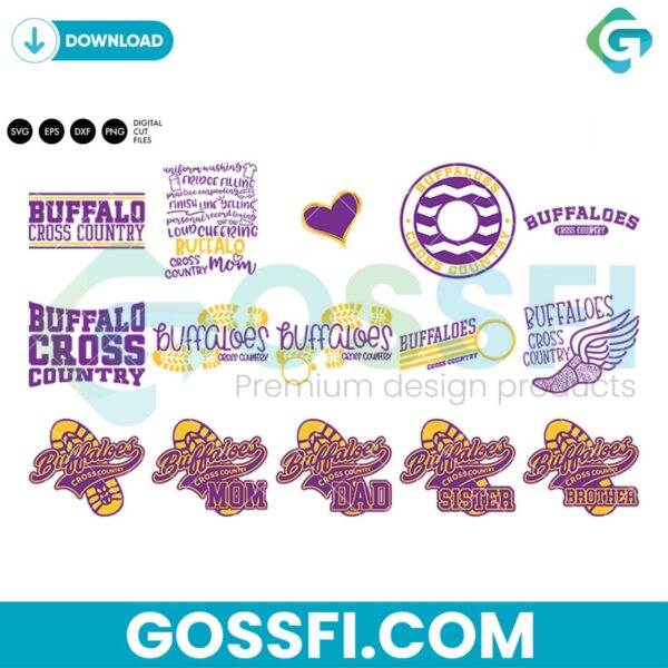 buffaloes-cross-country-bundle-svg-digital-download