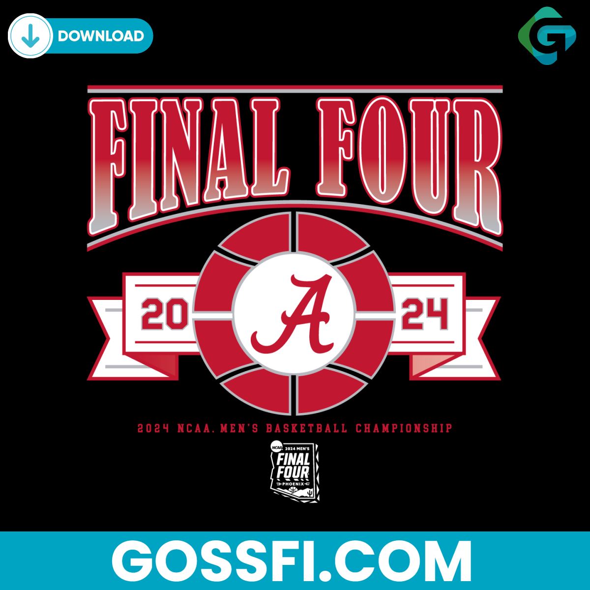 final-four-alabama-basketball-2024-march-madness-svg