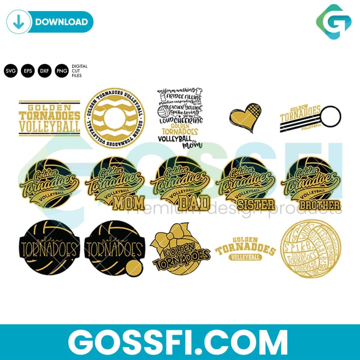 golden-tornadoes-volleyball-bundle-svg-digital-download