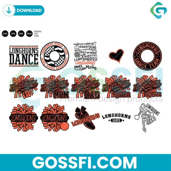 longhorns-dance-team-bundle-svg-digital-download