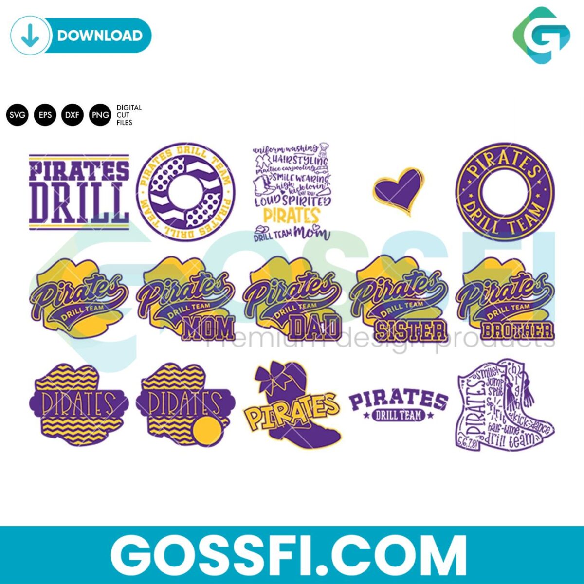 pirates-drill-team-bundle-svg-digital-download