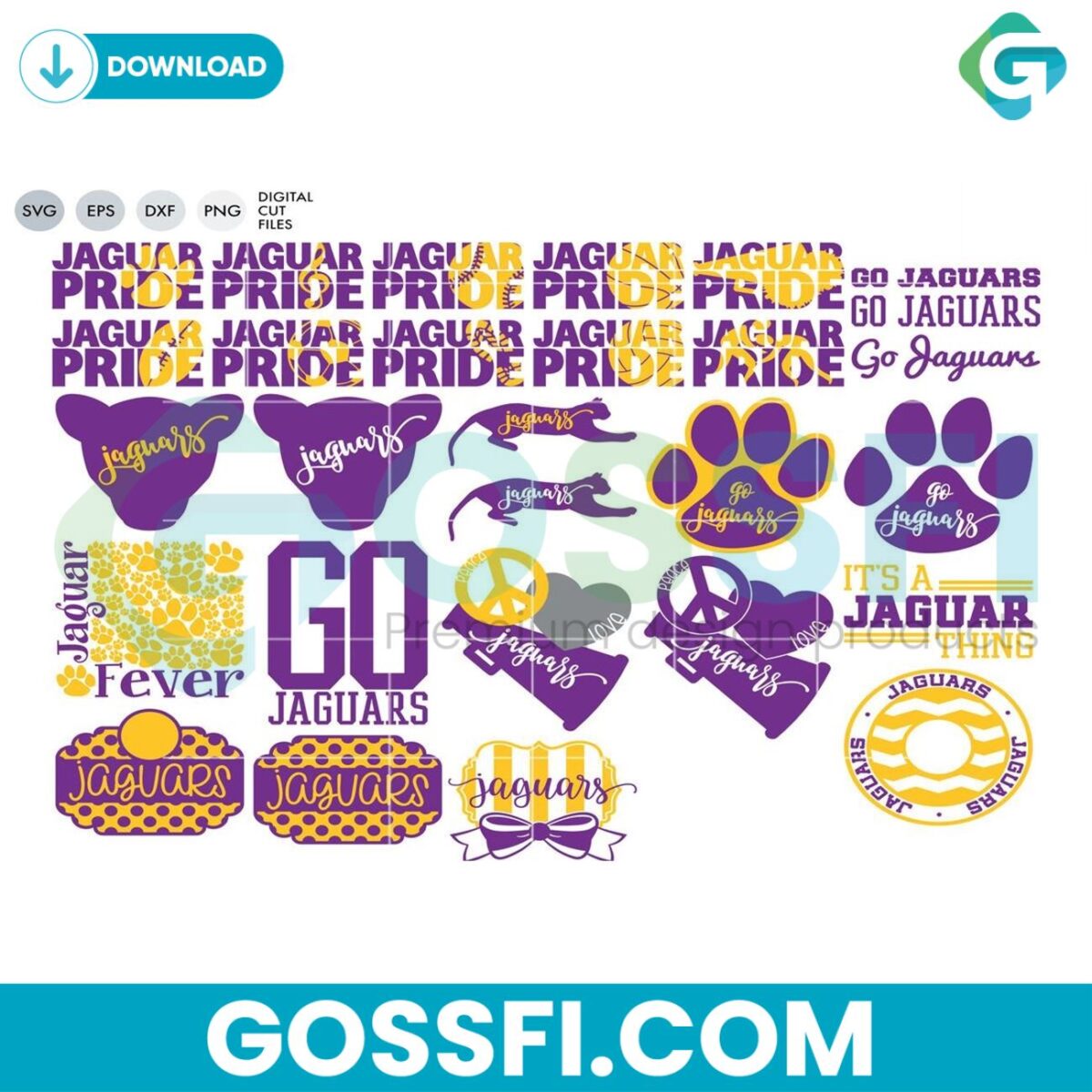 jaguars-mascot-bundle-purple-svg-digital-download