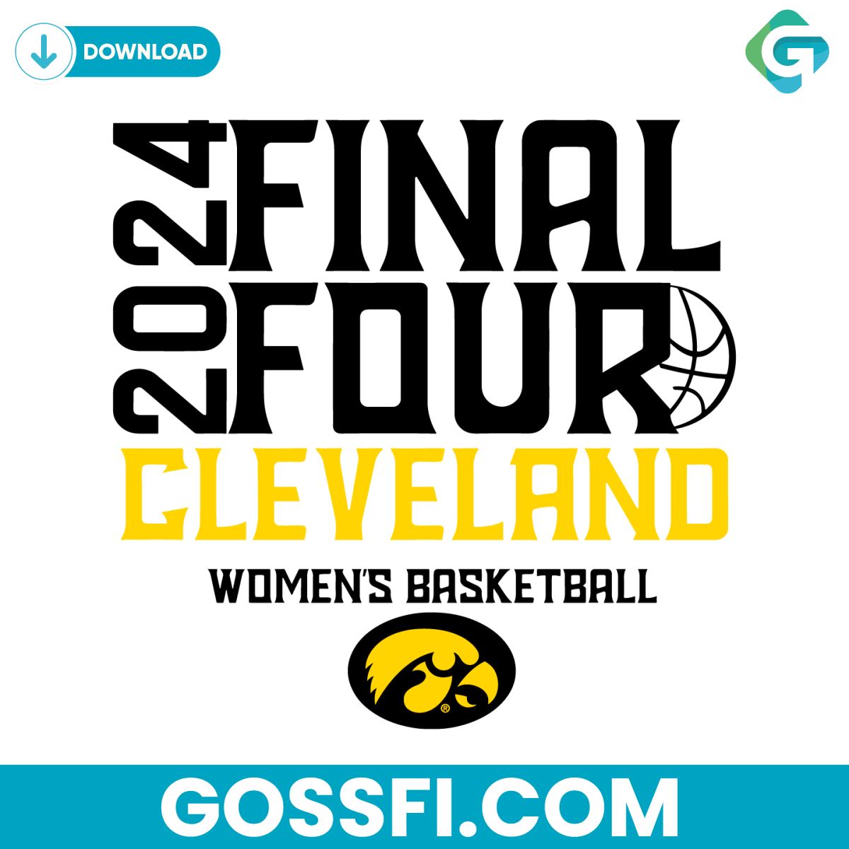 final-four-2024-cleveland-womens-basketball-iowa-hawkeyes-svg