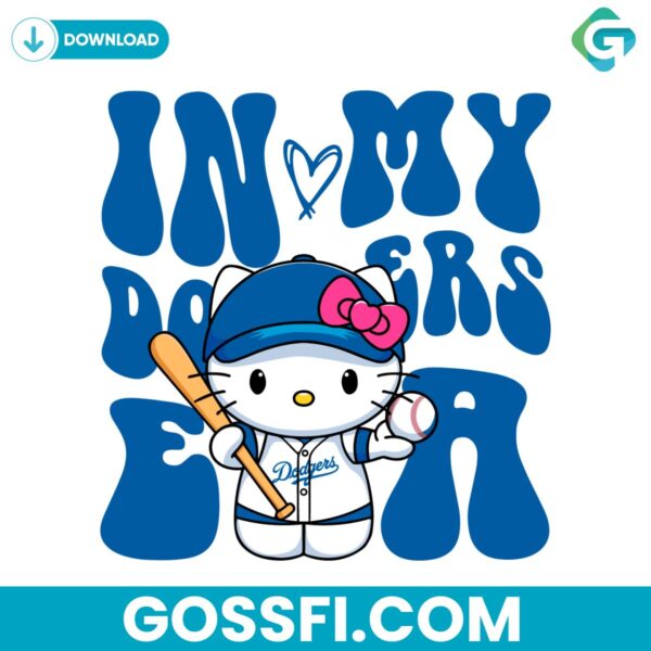 in-my-dodgers-era-hello-kitty-baseball-svg