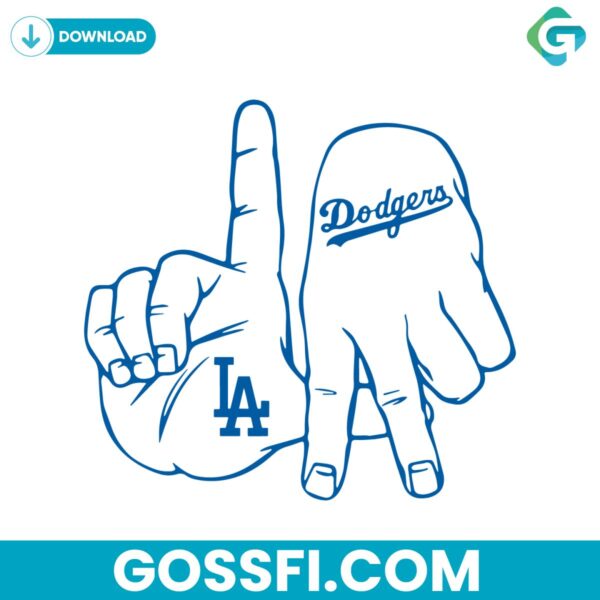 la-dodgers-hand-baseball-mlb-svg-digital-download