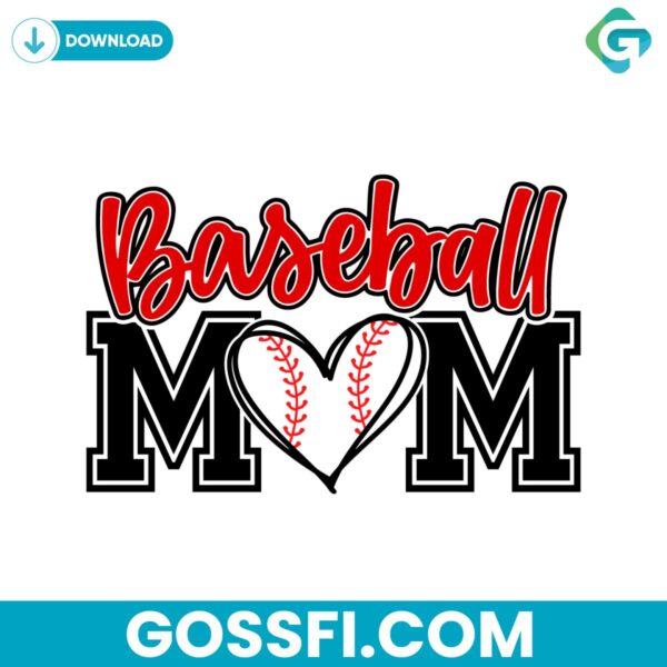 baseball-mom-heart-svg-digital-download