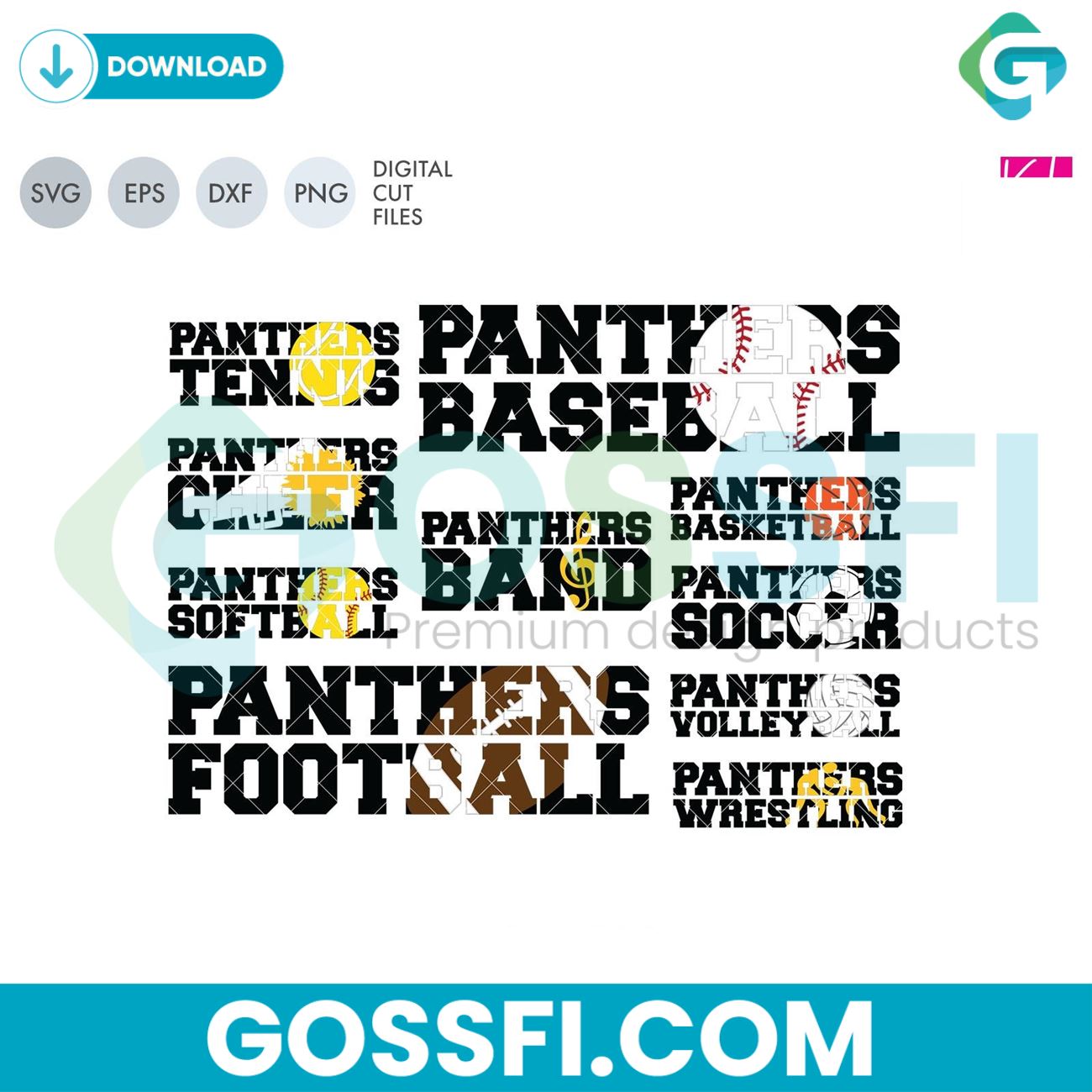 panthers-sports-pack-svg-digital-download