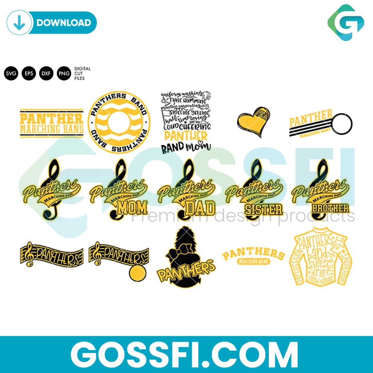 panthers-band-bundle-svg-digital-download