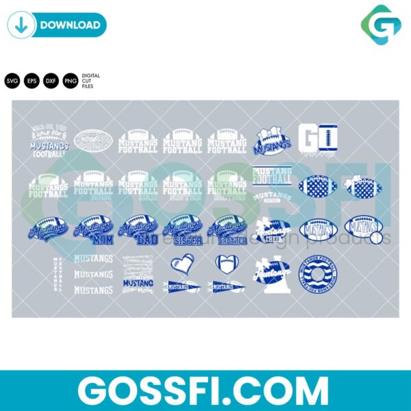 mustangs-football-bundle-white-blue-svg-digital-download