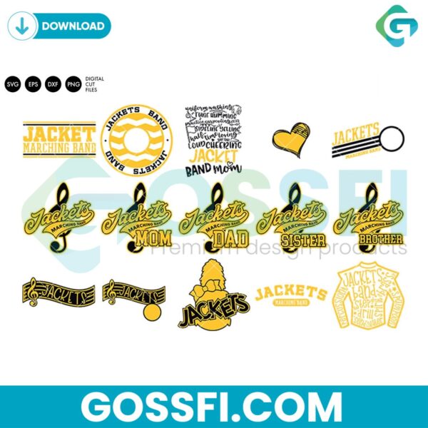 jackets-band-bundle-svg-digital-download