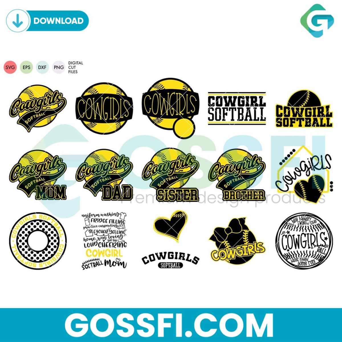 cowgirls-softball-bundle-svg-digital-download