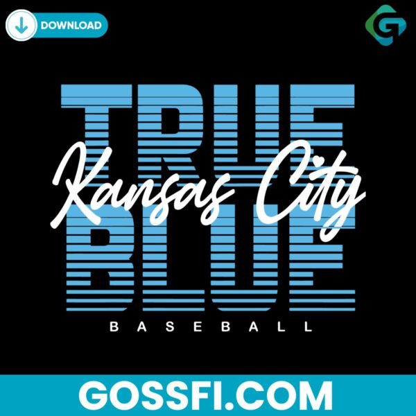 true-blue-kansas-city-baseball-svg-digital-download
