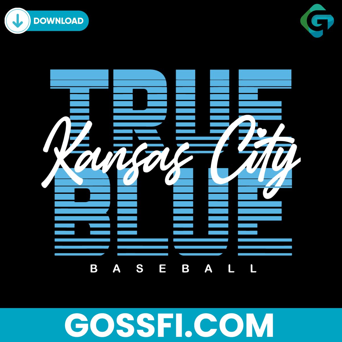 true-blue-kansas-city-baseball-svg-digital-download