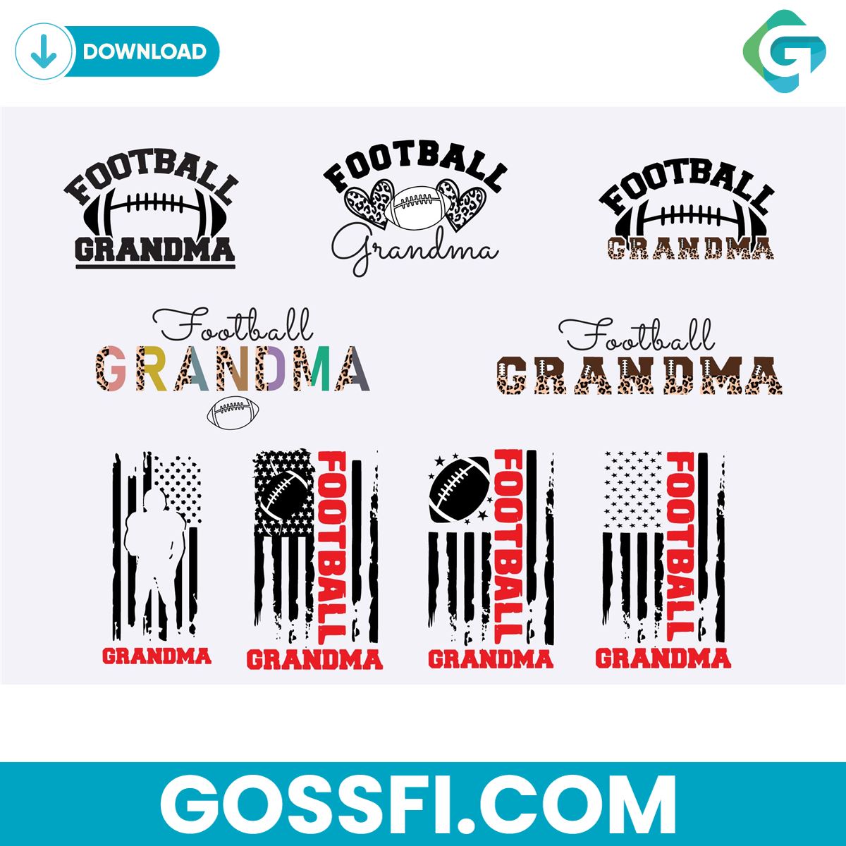 football-grandma-svg-digital-download