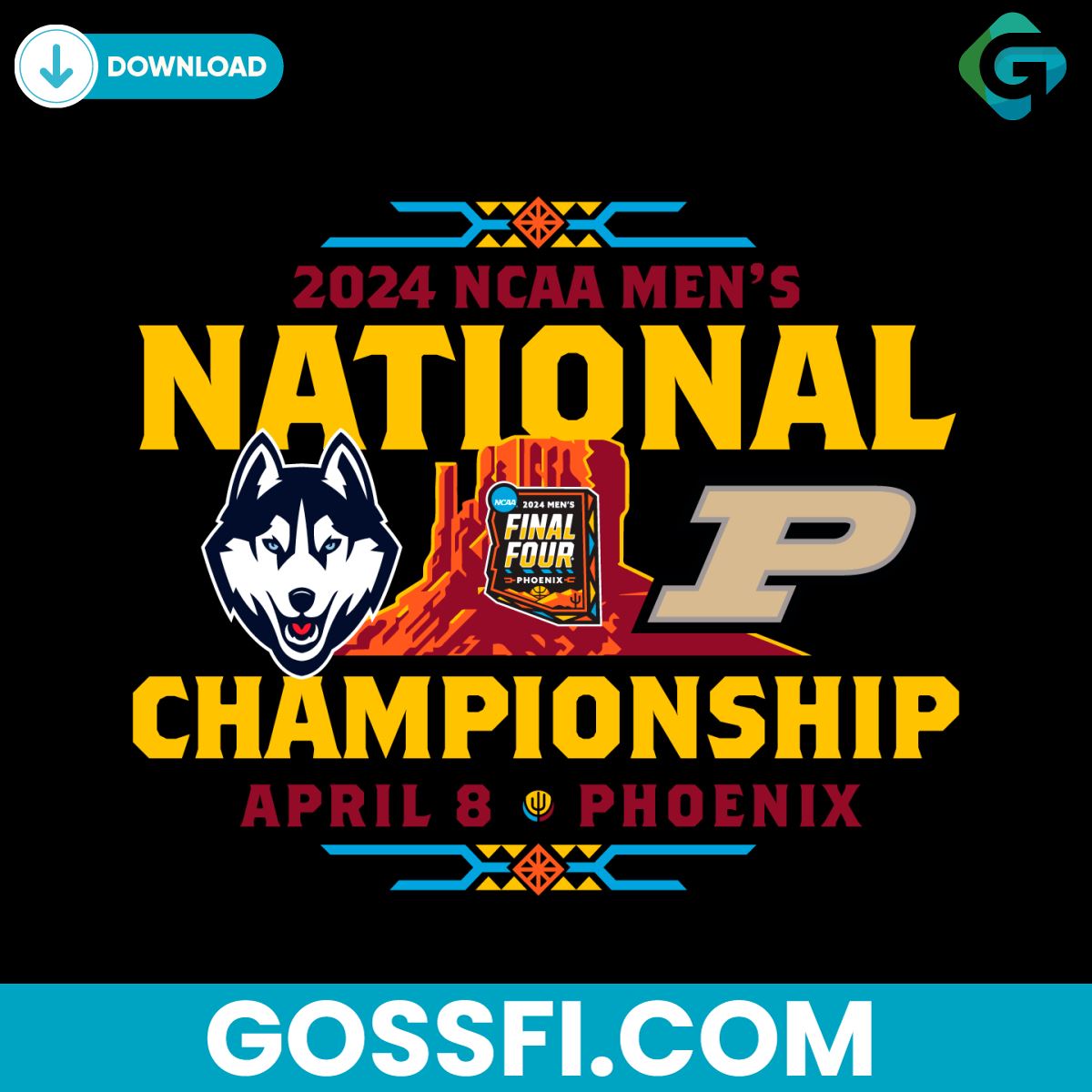 mens-national-championship-matchup-2024-uconn-vs-purdue-basketball-svg