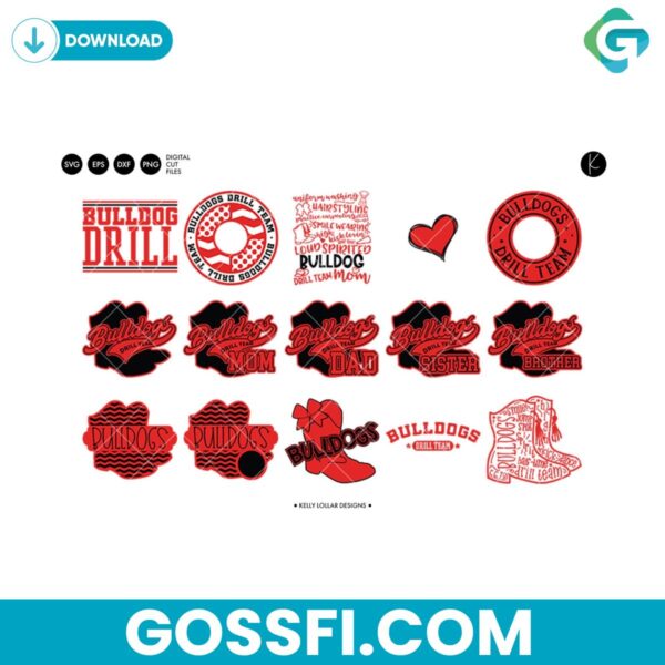 bulldogs-drill-team-bundle-svg-digital-download