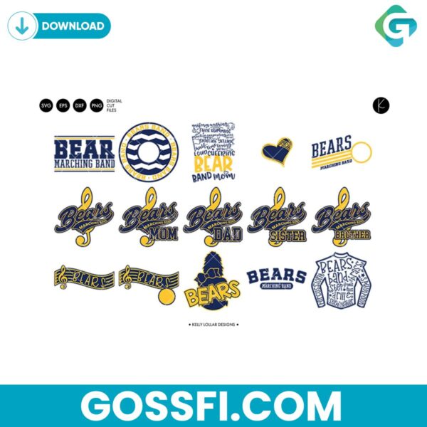 bears-marching-band-bundle-svg-digital-download