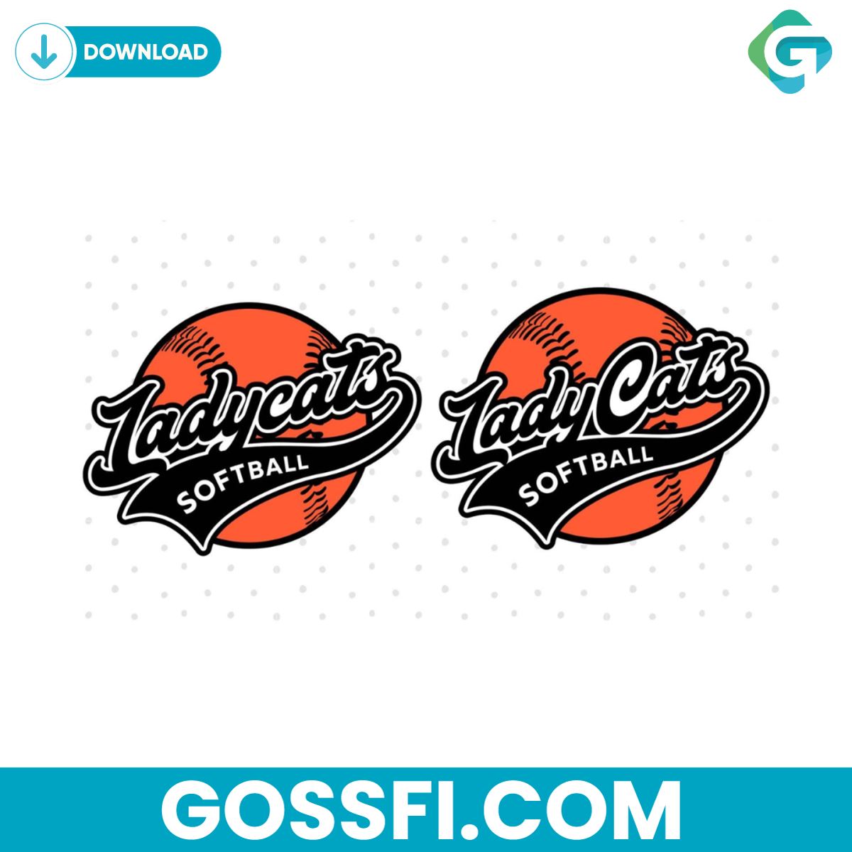 ladycats-softball-script-svg-digital-download