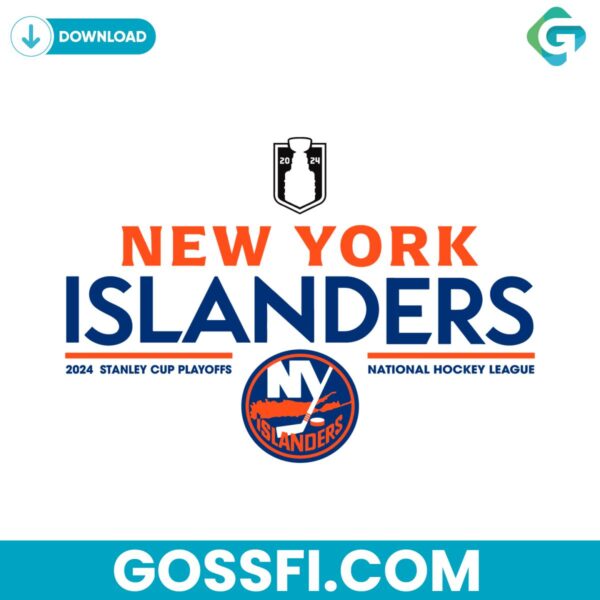 new-york-islanders-hockey-2024-stanley-cup-playoffs-svg