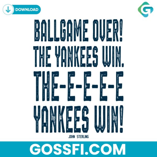 john-sterling-ballgame-over-the-yankees-win-svg