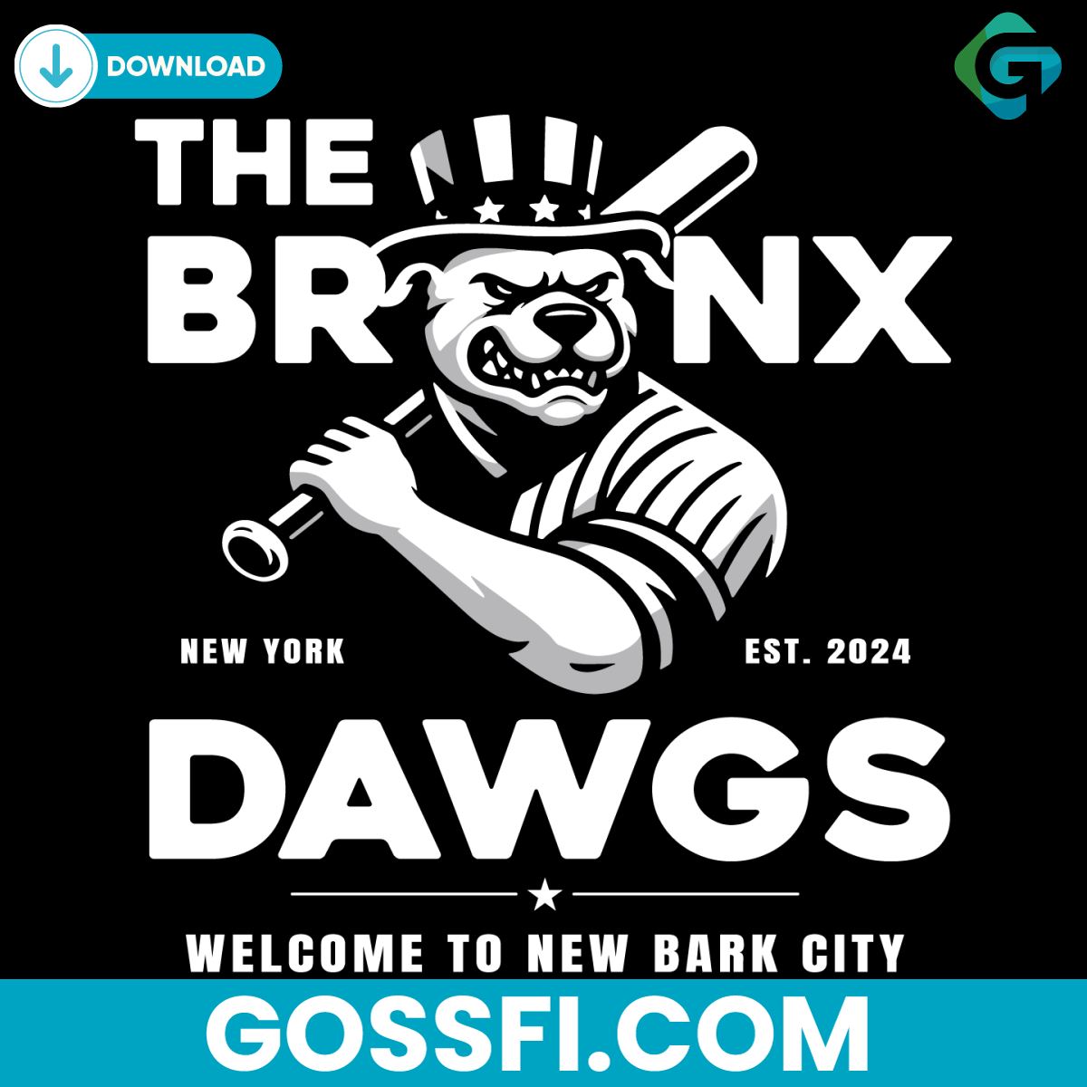 the-bronx-dawgs-welcome-to-new-bark-city-yankees-baseball-svg