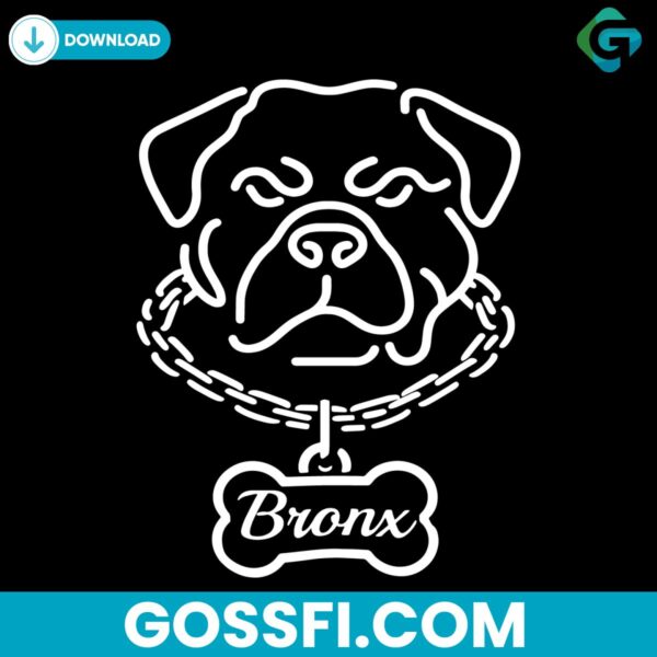 bronx-dog-chain-new-york-baseball-svg-digital-download