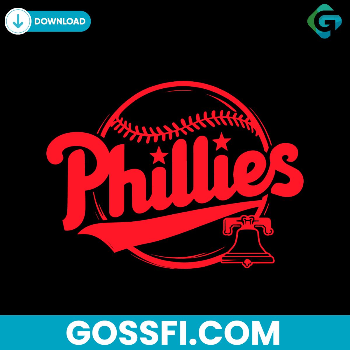 Phillies Baseball Bell Svg Digital Download - Gossfi.com