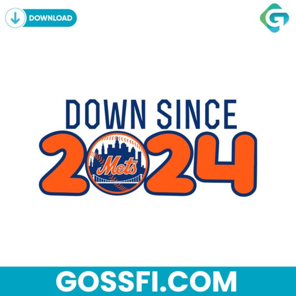 down-since-2024-new-york-mets-baseball-svg-digital-download