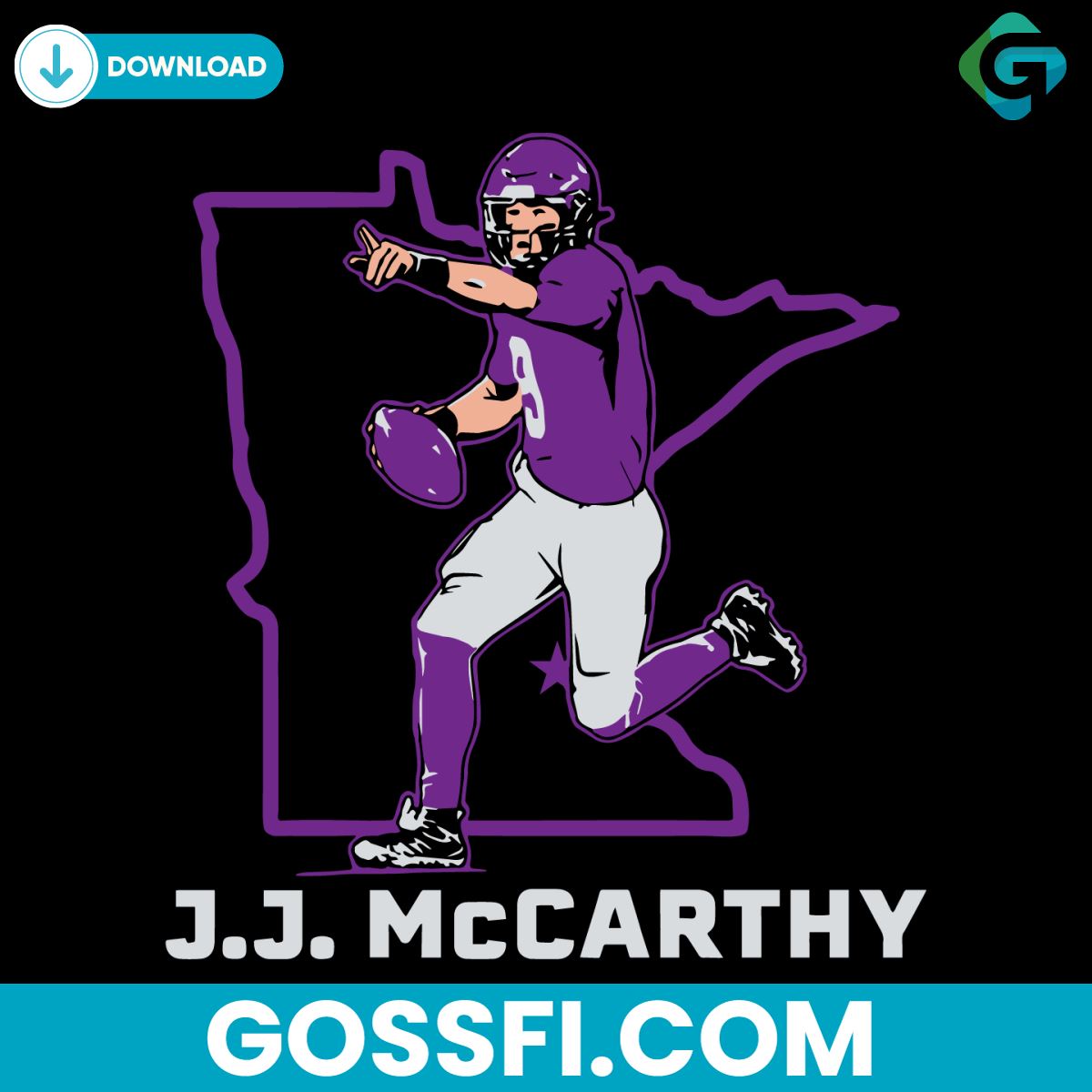 j-j-mccarthy-state-star-draft-2024-minnesota-vikings-svg