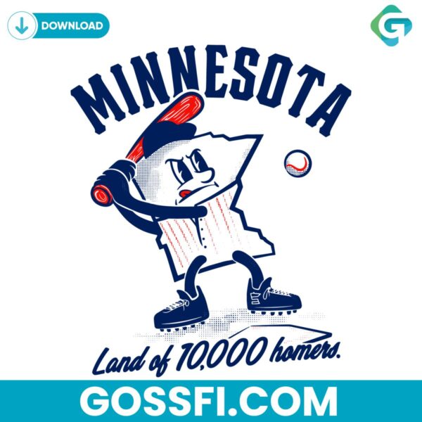 land-of-homers-minnesota-baseball-svg-digital-download