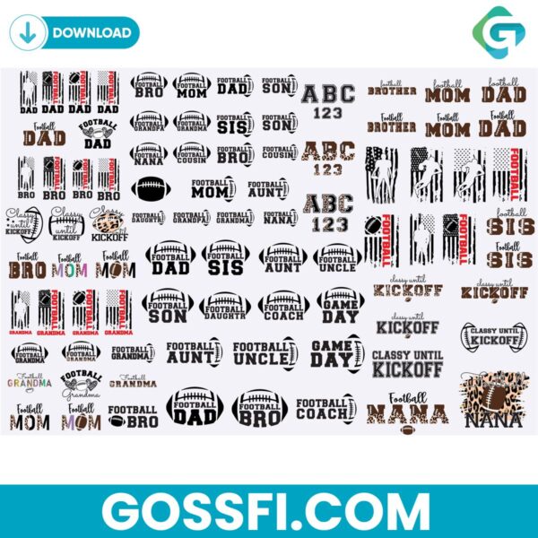 football-family-bundle-svg-digital-download