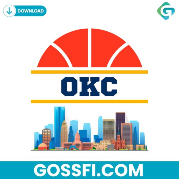 okc-basketball-skyline-svg-digital-download