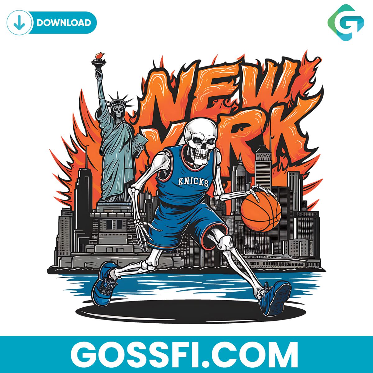 new-york-basketball-skeleton-png