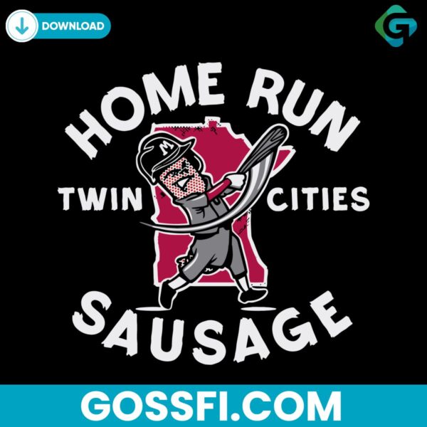 minnesota-home-run-sausage-baseball-mlb-svg-digital-download