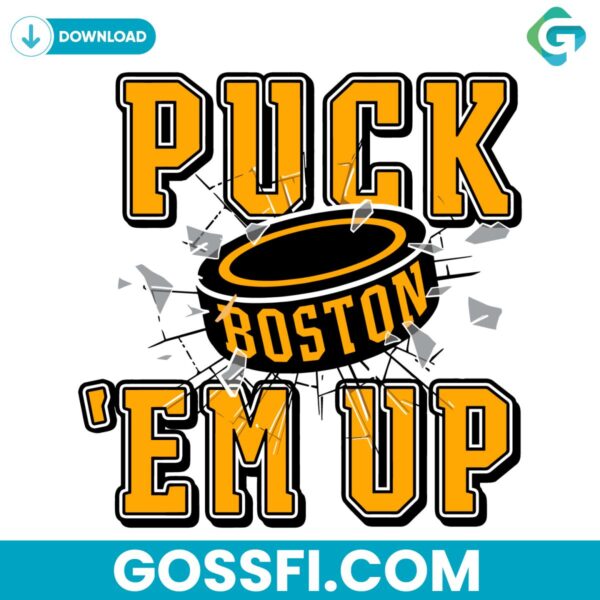 puck-em-up-boston-hockey-bruins-team-nhl-svg
